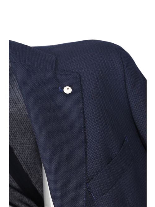 Giacca monopetto in misto cotone e lana Blu L.B.M. 1911 | 62259 26797